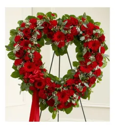 Reds Heart Wreath  Send to Philippines