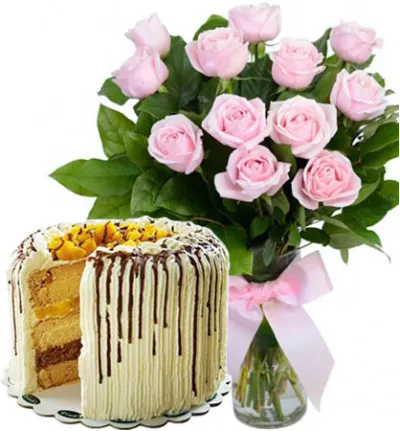 buy roses vase with cake to philippines