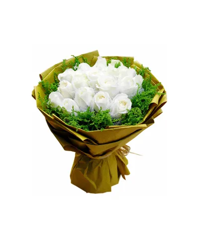 24 White Roses